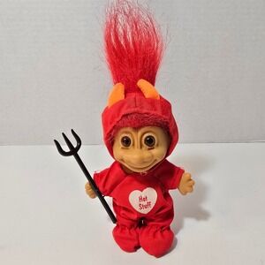 Russ Devil Troll Doll Red Hot Stuff Outfit Pitchfork Plush Toy Collectible 90's